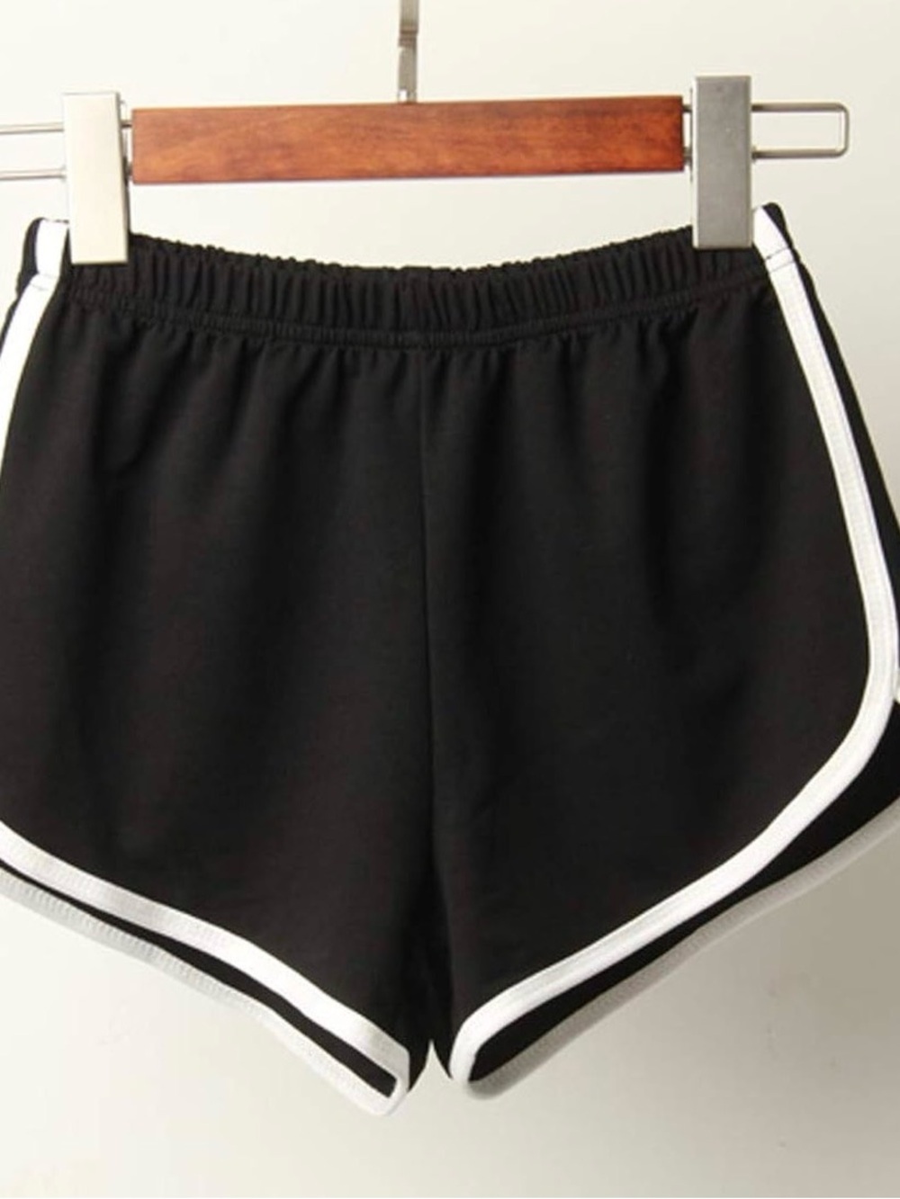 Women's Black Athletic Shorts with White Trim size Large